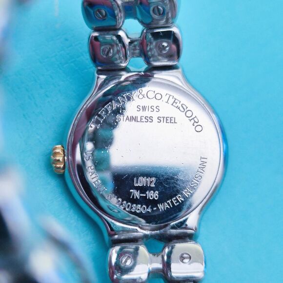 Vintage Tiffany & Co. Tesoro Diamond Black Dial 18K Gold Stainless Steel Quartz main image 7